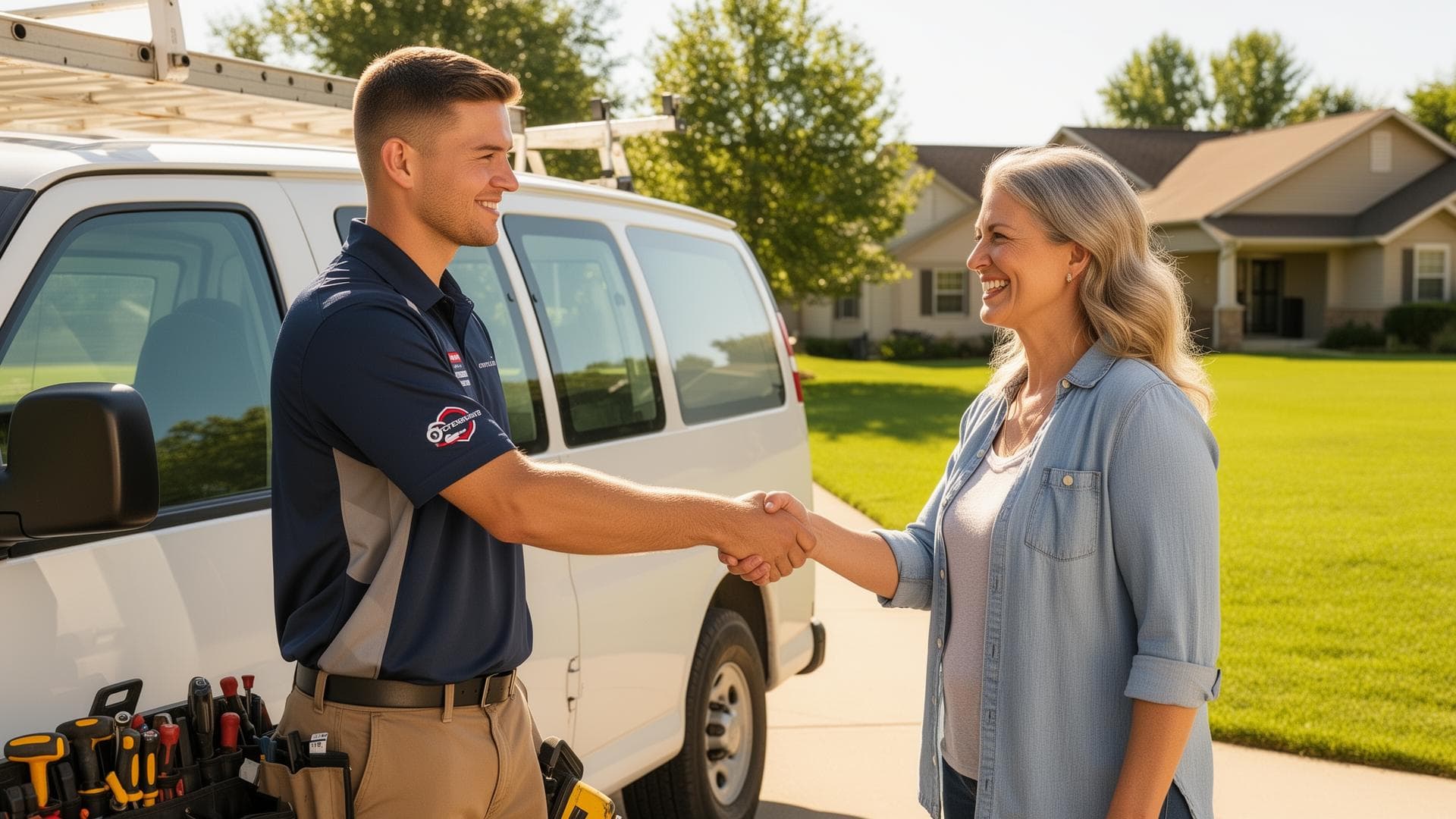 A ReThink partner contractor meeting a Green Bay homeowner